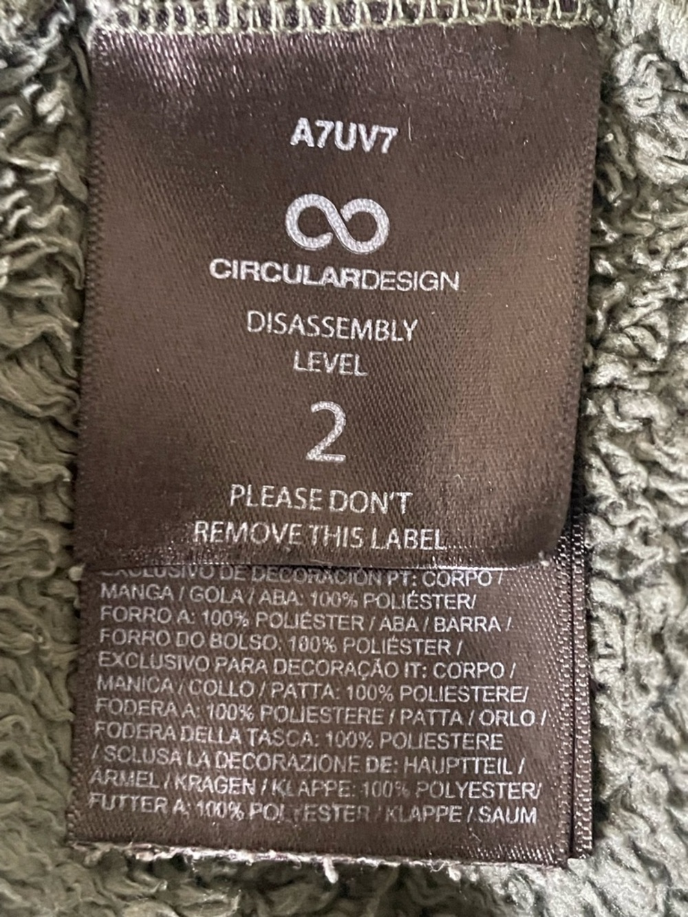 The North Face Olive Green Sherpa Zip-Front Jacket - Picture 7 of 10
